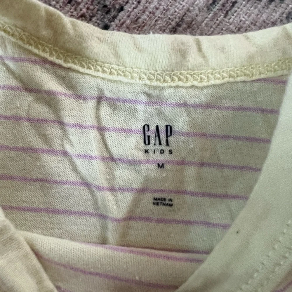 GAP Kids girls high neck Yellow and lavender Striped Tank Top size medium